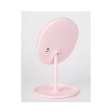 SOGA 20cm Pink Rechargeable LED Light Makeup Mirror Tabletop Vanity Home Decor