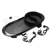SOGA 2 in 1 Electric Non-Stick BBQ Teppanyaki Grill Plate Steamboat Dual Sided Hotpot