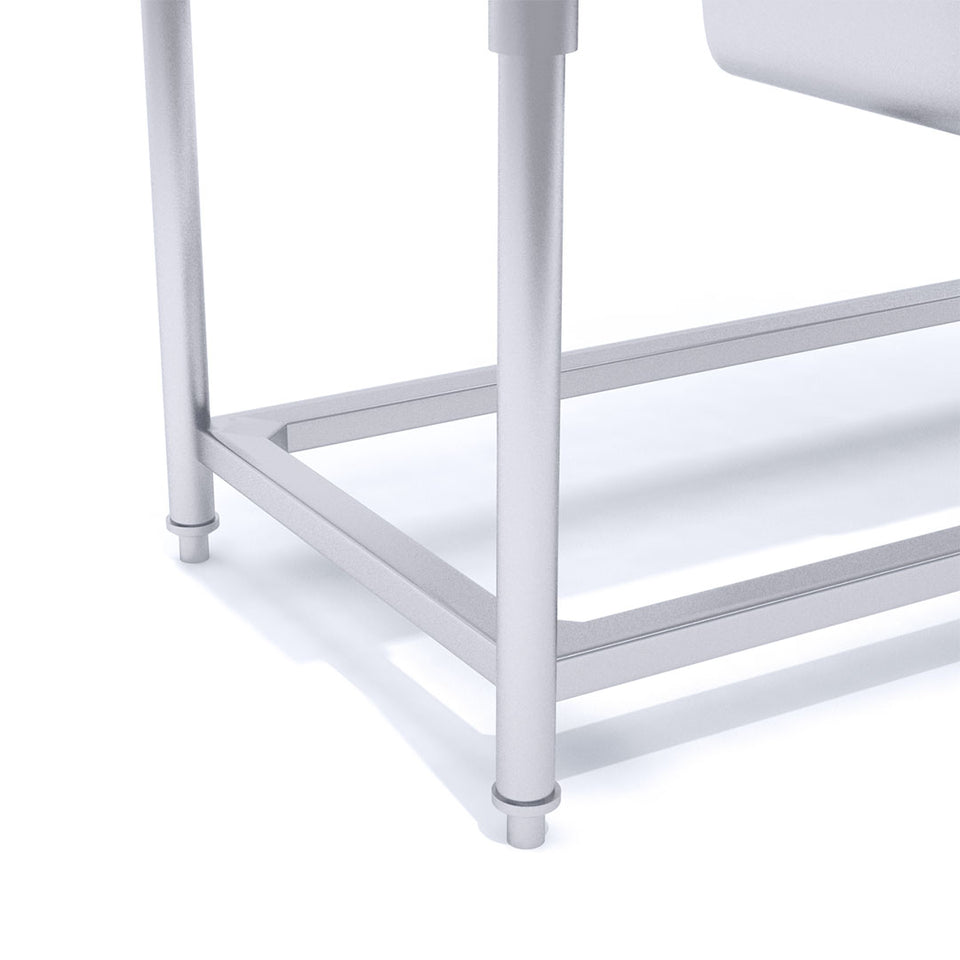 SOGA Stainless Steel Work Bench Right Sink Commercial Restaurant Kitchen Food Prep 160*70*85