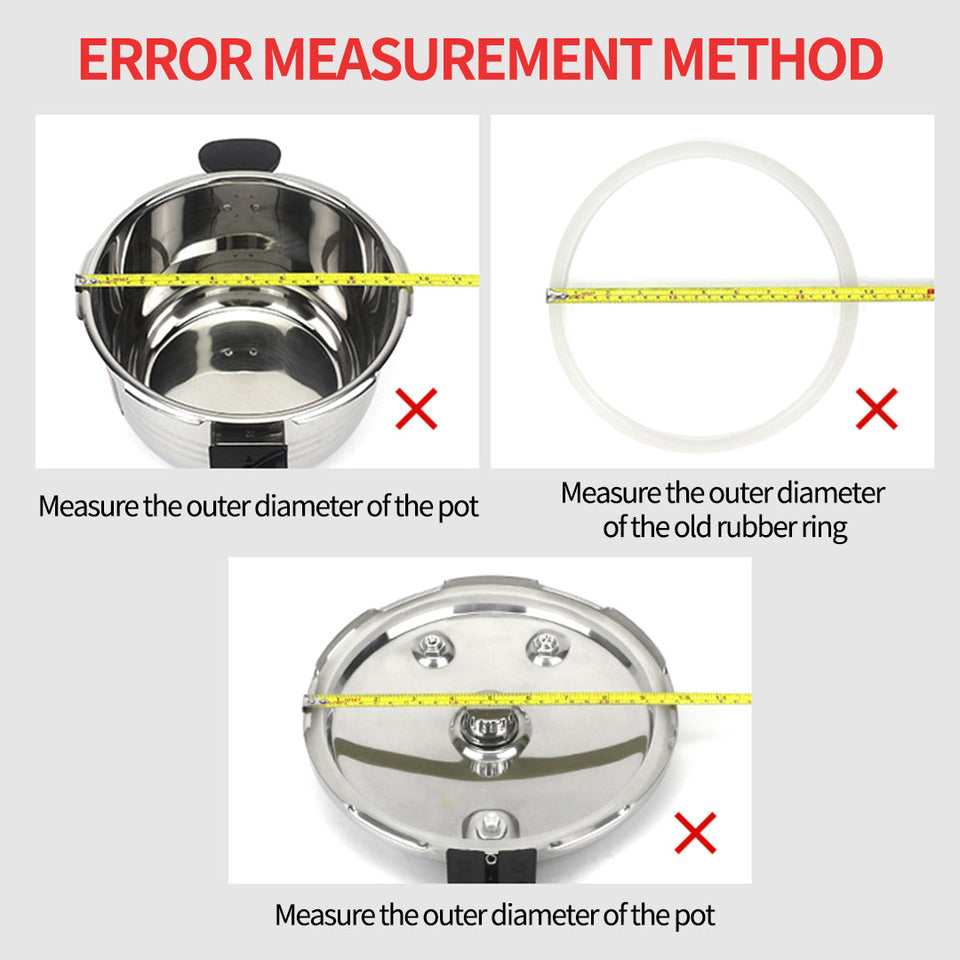2X 5L Silicone Pressure Cooker Rubber Seal Ring Replacement Spare Parts