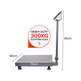 SOGA 2X 300kg Electronic Digital Platform Scale Computing Shop Postal Weight Black