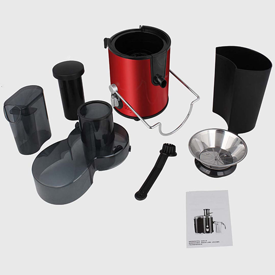SOGA Juicer 400W Professional Stainless Steel Whole Fruit Vegetable Juice Extractor Diet Red