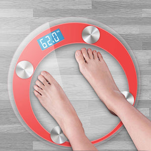 SOGA 2X 180kg Digital Fitness Weight Bathroom Gym Body Glass LCD Electronic Scales Red