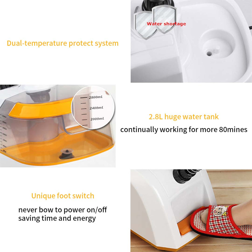 SOGA 2X 80min Garment Steamer Portable Cleaner Steam Iron White