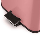 SOGA 4X Foot Pedal Stainless Steel Rubbish Recycling Garbage Waste Trash Bin Square 6L Pink