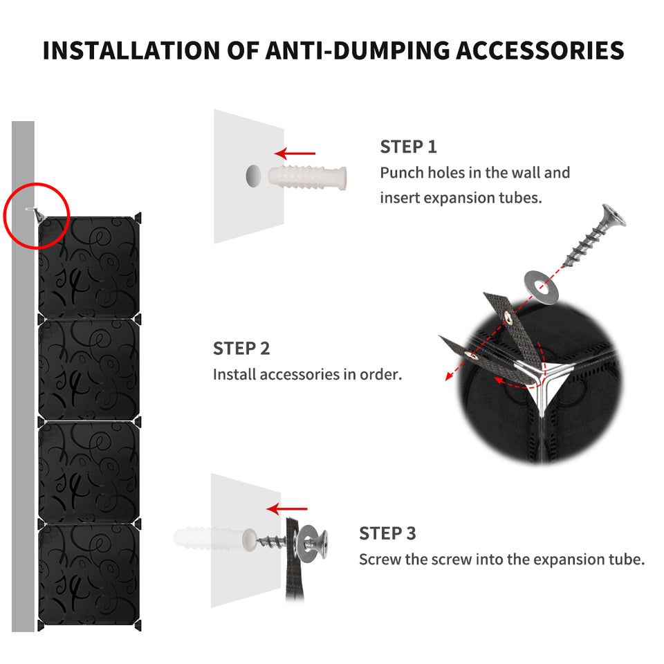 SOGA 6 Tier 3 Column Shoe Rack Organizer Sneaker Footwear Storage Stackable Stand Cabinet Portable Wardrobe with Cove