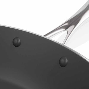 SOGA Stainless Steel Fry Pan 22cm Frying Pan Induction FryPan Non Stick Interior