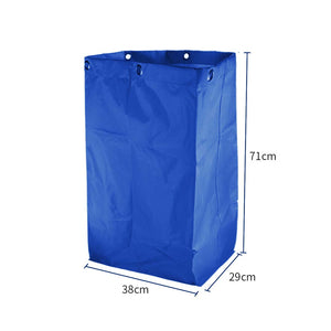 SOGA 2X Oxford Waterproof Reusable Janitor Housekeeping Cart Replacement Bag Blue