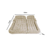 SOGA Beige Inflatable Car Boot Mattress Portable Camping Air Bed Travel Sleeping Essentials