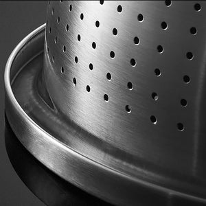 SOGA 2X Stainless Steel Nesting Basin Colander Perforated Kitchen Sink Washing Bowl Metal Basket Strainer Set of 5