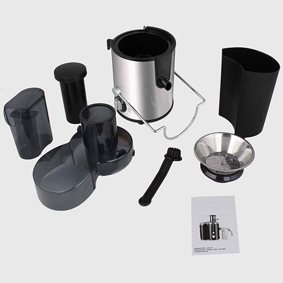 SOGA Juicer 400W Professional Stainless Steel Whole Fruit Vegetable Juice Extractor Diet Chrome