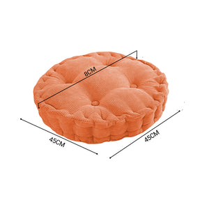SOGA 4X Orange Round Cushion Soft Leaning Plush Backrest Throw Seat Pillow Home Office Decor
