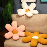 SOGA Pink Daisy Flower Shape Cushion Soft Leaning Bedside Pad Floor Plush Pillow Home Decor