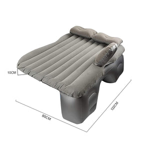 SOGA 2X Grey Stripe Inflatable Car Mattress Portable Camping Rest Air Bed Travel Compact Sleeping Kit Essentials