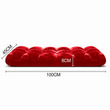 SOGA Floor Recliner Folding Lounge Sofa Futon Couch Folding Chair Cushion Red x4