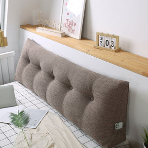 SOGA 2X 150cm Coffee Triangular Wedge Bed Pillow Headboard Backrest Bedside Tatami Cushion Home Decor