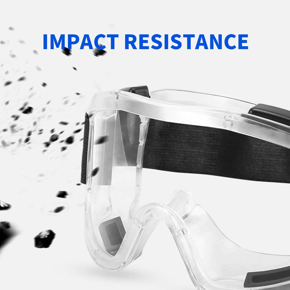 2X Clear Protective Eye Glasses Safety Windproof Lab Goggles Eyewear