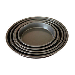 SOGA 6X 10-inch Round Black Steel Non-stick Pizza Tray Oven Baking Plate Pan