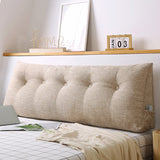 SOGA 2X 150cm Beige Triangular Wedge Bed Pillow Headboard Backrest Bedside Tatami Cushion Home Decor