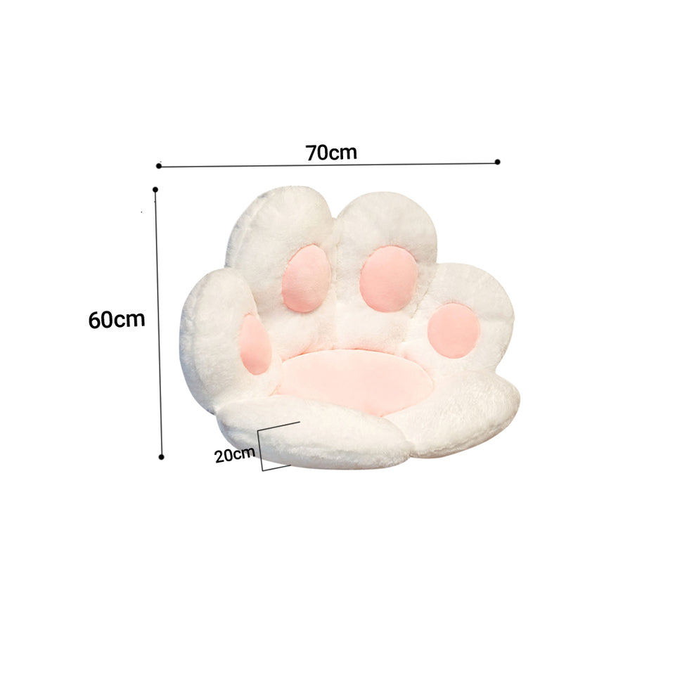 SOGA 70cm White Paw Shape Cushion Warm Lazy Sofa Decorative Pillow Backseat Plush Mat Home Decor