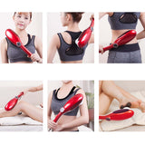 SOGA 2X 6 Heads Portable Handheld Massager Soothing Stimulate Blood Flow Shoulder Red