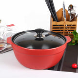 3.5L Ceramic Casserole Stew Cooking Pot with Glass Lid Green