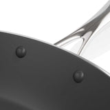 SOGA Stainless Steel Fry Pan 22cm 32cm Frying Pan Induction Non Stick Interior