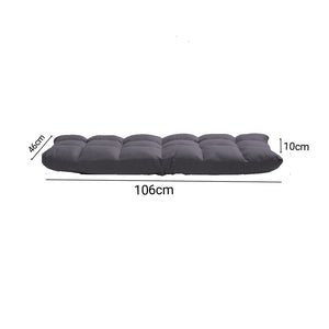SOGA Grey Lounge Floor Recliner Adjustable Gaming Sofa Bed Foldable Indoor Outdoor Backrest Seat Home Office Decor