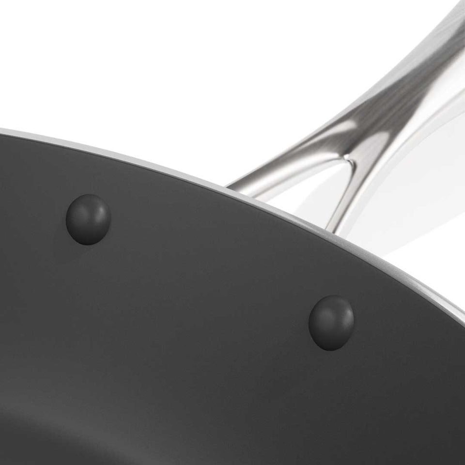 SOGA Stainless Steel Fry Pan 24cm 36cm Frying Pan Induction Non Stick Interior
