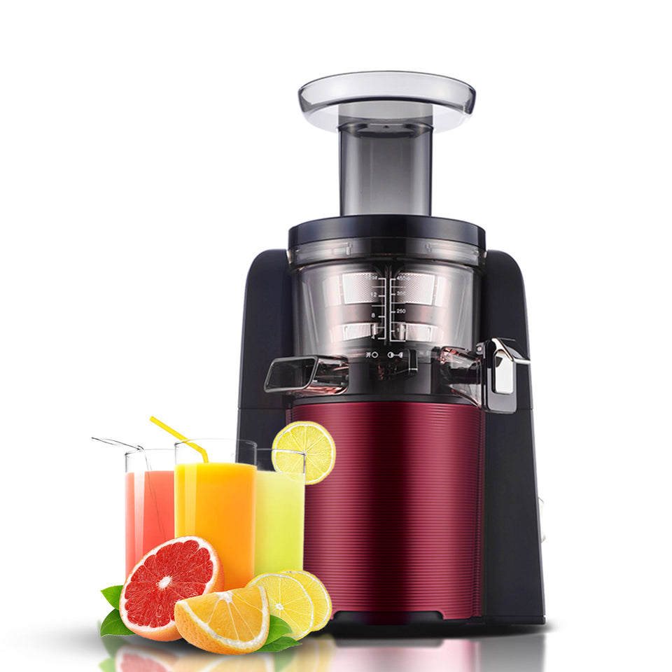 SOGA Cold Press Slow Juicer Fruit Vegetable Mixer Extractor Processor Red