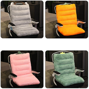 SOGA 2X Orange One Piece Siamese Cushion Office Sedentary Butt Mat Back Waist Chair Support Home Decor