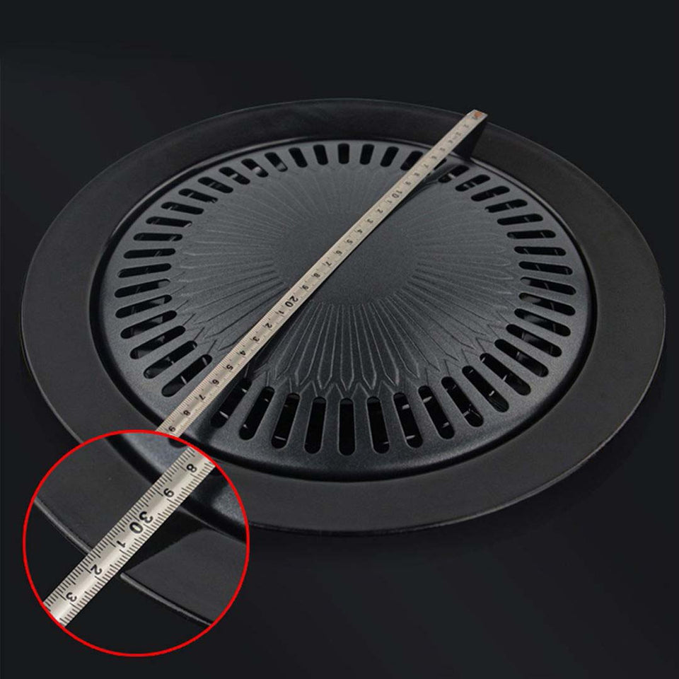 Portable Korean BBQ Butane Gas Stove Stone Grill Plate Non Stick Coated  Round – buyinaus