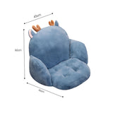 SOGA Blue Deer Shape Cushion Soft Leaning Bedside Pad Sedentary Plushie Pillow Home Decor