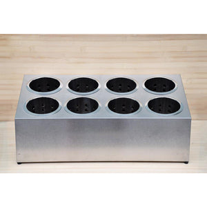 SOGA 18/10 Stainless Steel Commercial Conical Utensils Cutlery Holder with 8 Holes