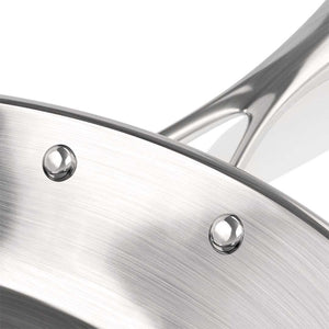 SOGA Stainless Steel Fry Pan 24cm 34cm Frying Pan Top Grade Induction Cooking