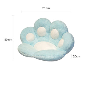 SOGA 80cm Mint Blue Paw Shape Cushion Warm Lazy Sofa Decorative Pillow Backseat Plush Mat Home Decor