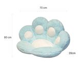 SOGA 80cm Mint Blue Paw Shape Cushion Warm Lazy Sofa Decorative Pillow Backseat Plush Mat Home Decor