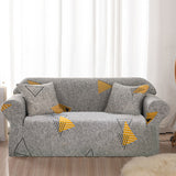 SOGA 4-Seater Geometric Print Sofa Cover Couch Protector High Stretch Lounge Slipcover Home Decor