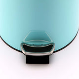 SOGA 7L Modern Foot Pedal Trash Bin Waste Kitchen Bathroom Stainless Steel Round Blue