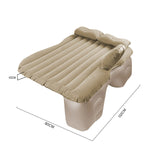 SOGA Beige Stripe Inflatable Car Mattress Portable Camping Rest Air Bed Travel Compact Sleeping Kit Essentials