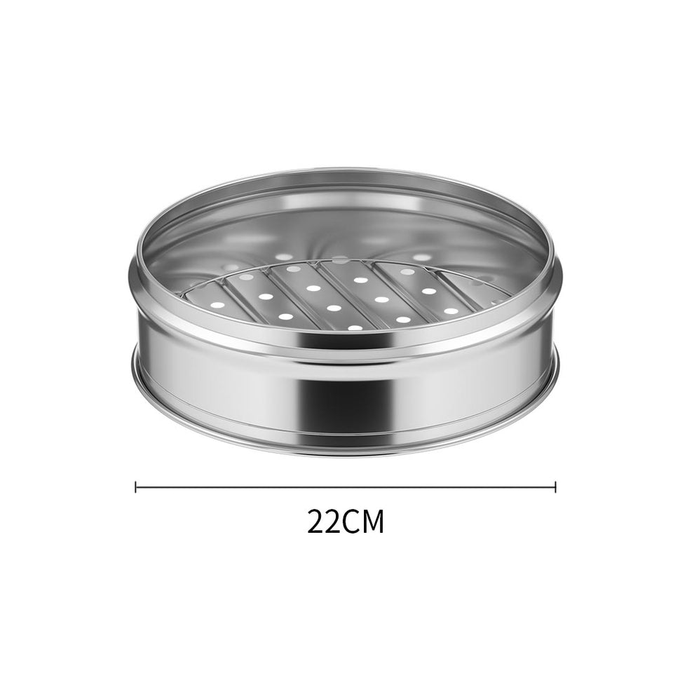 SOGA 3 Tier 22cm Stainless Steel Steamers With Lid Work inside of Basket Pot Steamers