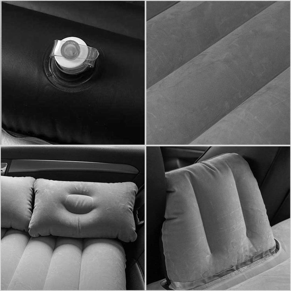 SOGA Portable Travel Camping Car Set Inflatable Air Bed Mattress Storage Organiser Handheld Vacuum Cleaner Black