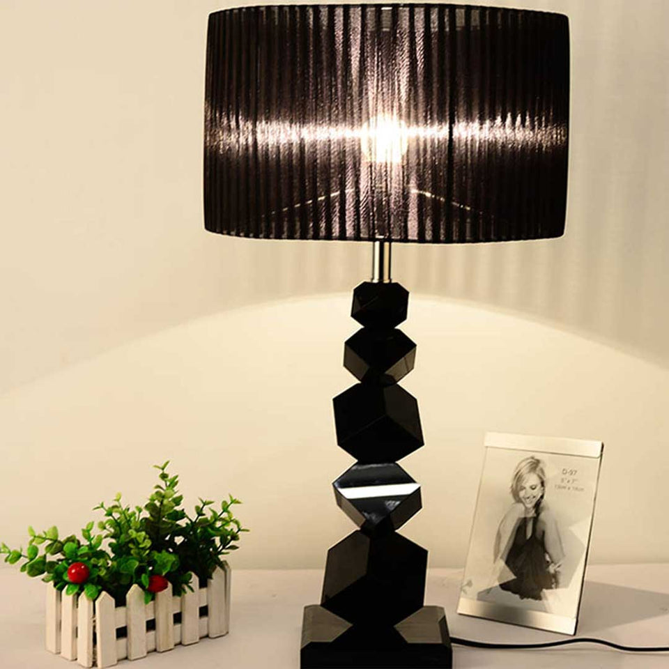 SOGA 60cm Black Table Lamp with Dark Shade LED Desk Lamp