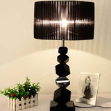 SOGA 4X 55cm Black Table Lamp with Dark Shade LED Desk Lamp