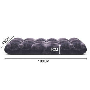 SOGA Floor Recliner Folding Lounge Sofa Futon Couch Folding Chair Cushion Grey