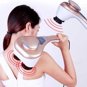 SOGA Portable Handheld Massager Soothing Heat Stimulate Blood Flow Shoulder 4 Heads