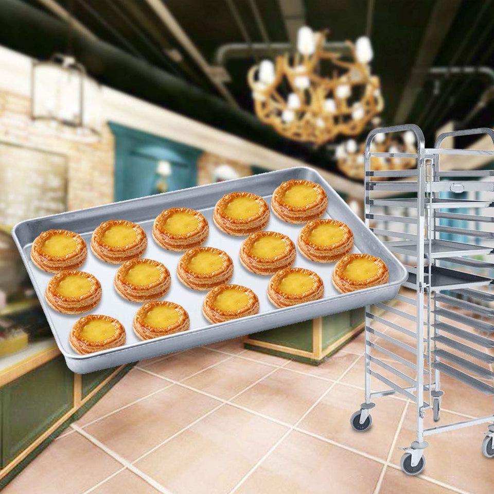SOGA Aluminium Oven Baking Pan Cooking Tray for Bakers Gastronorm 60*40*5cm