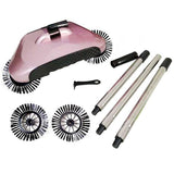 SOGA 2x Hand Push Sweeper Broom Lazy Auto Spin Household Cleaning No Electricity Purple