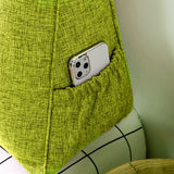 SOGA 100cm Green Triangular Wedge Bed Pillow Headboard Backrest Bedside Tatami Cushion Home Decor