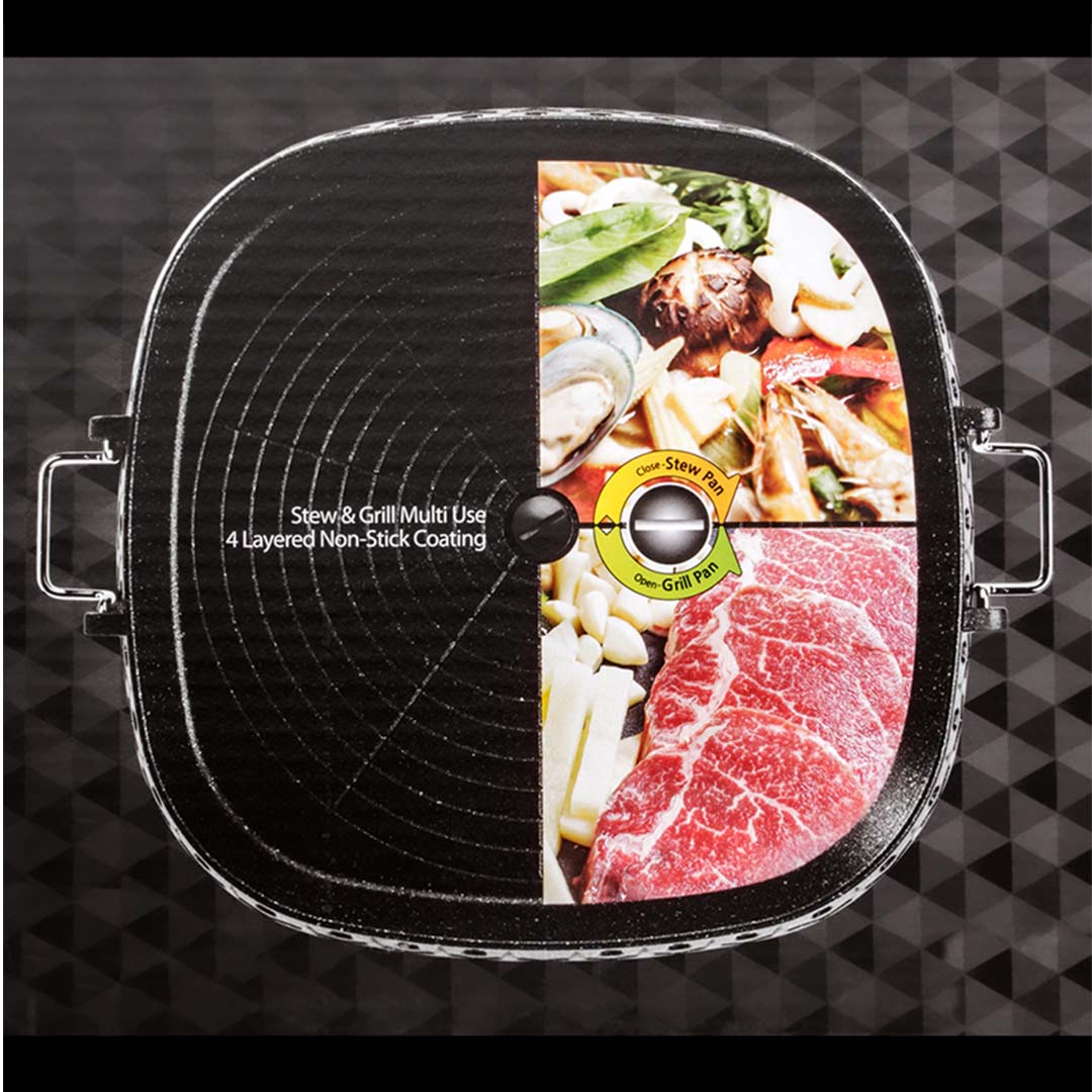 Portable Korean BBQ Butane Gas Stove Stone Grill Plate Non Stick Coated  Round – buyinaus